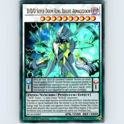 Yugioh D/D/D Super Doom King Bright Armageddon BLLR-EN007 1st Edition Ultra - NM - Image 1