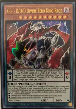 YuGiOh Go! - D/D/D Divine Zero King Rage Ultra Rare YA07-EN001 - Image 2