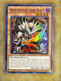Yugioh MEMENTOTLAN DARK BLADE VASM-EN004 Super Rare 1st Ed NM - Image 1