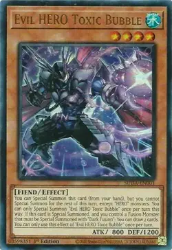 x1 Evil HERO Toxic Bubble - SUDA-EN001 - Ultra Rare - 1st Edition Yu-Gi-Oh! M/NM - Image 2