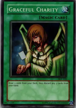 Yugioh! Graceful Charity SDP-040 Super Rare Unlimited LP - Image 1