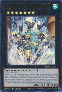 Yugioh! LP Poseidra Abyss, the Atlantean Dragon Lord - ROTA-EN043 - Ultra Rare - - Image 1