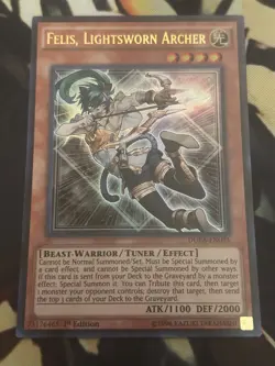 Yugioh: Felis, Lightsworn Archer -  DUEA-EN095 - Ultra Rare - 1st Edition - LP - Image 3