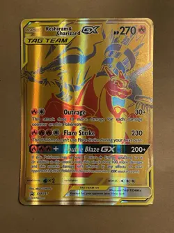 Pokémon Reshiram & Charizard GX SM247 Tag Team Jumbo Cards Holo-RARE - Image 4