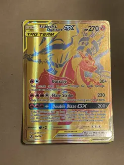 Pokémon Reshiram & Charizard GX SM247 Tag Team Jumbo Cards Holo-RARE - Image 8