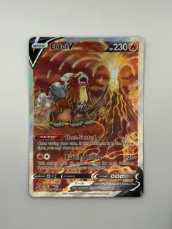 Entei V Galarian Gallery Crown Zenith Pokemon TCG Card GG36/GG70 NM - Image 1