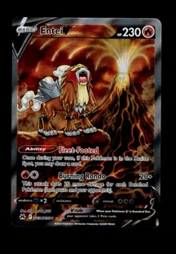 Entei V Galarian Gallery Crown Zenith Pokemon TCG Card GG36/GG70 NM - Image 1