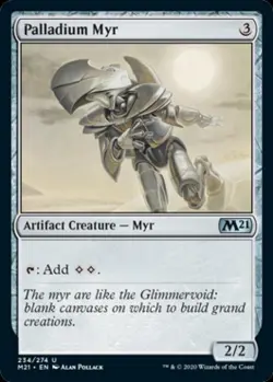 Palladium Myr - Light Play MTG Magic 2021 Core Set - Image 1