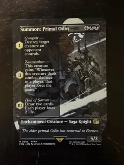 MTG Final Fantasy English Summon: Primal Odin Borderless 0365 Non-Foil - Image 1