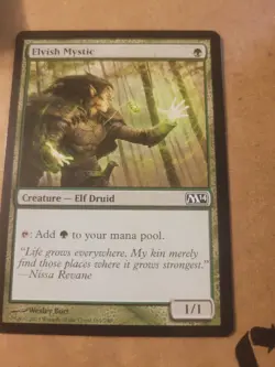 Elvish Mystic MTG Magic Core Set 2014 Green Common Elf Druid LP BULK DISCOUNT - Image 1