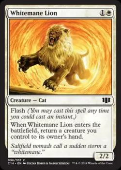 Whitemane Lion - Medium Play MTG Commander 2014 Edition - Image 1
