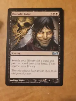 MTG Diabolic Tutor 92/249 Core Set 2012 M12 Magic The Gathering LP BULK DISCOUNT - Image 1