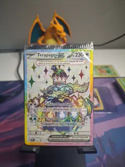 Pokemon TCG Stellar Crown Sealed Terapagos EX Black Star Promo Card 165 - Image 1