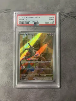 2024 POKEMON PALDEAN FATES POKEMON CENTER ETB SVP EN-SV #075 MIMIKYU PSA 9 - Image 3