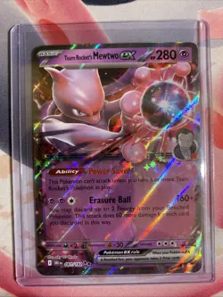 Pokemon Team Rocket's Mewtwo ex 081/182 Destined Rivals Double Rare Holo NM - Image 3