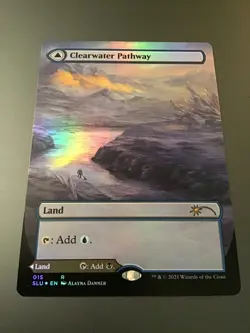 MTG Secret Lair #015 Clearwater / Murkwater Pathway Borderless Foil NM - Image 1