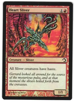 MTG Heart Sliver FOIL Premium Deck Series H09 Common All Have Haste Unplayed NM - Image 1