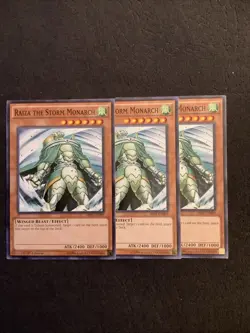 Yugioh 3x Raiza the Storm Monarch SR01-EN009  - Image 1