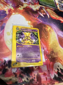 Pokemon TCG Alakazam 33/165 Expedition Base Set Regular Non Holo Rare Card HP - Image 1