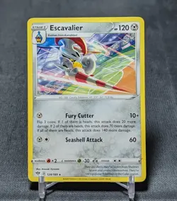 Escavalier Regular Rare Metal 2020 Pokemon TCG SWSH DARKNESS ABLAZE Card 124/189 - Image 1