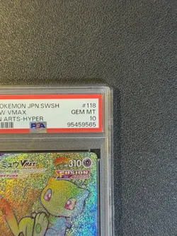 PSA 10 Mew VMAX HR 118/100 S8 Fusion Arts Pokemon Card Japanese Game Card 2021 - Image 4