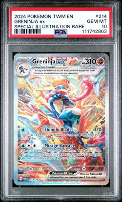 2024 GRENINJA EX #214 SIR POKEMON TCG TWI MASQUERADE PSA 10 - Image 1