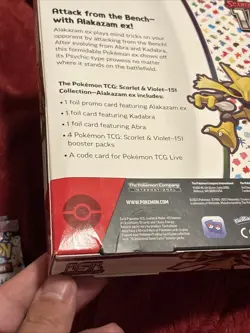 Pokemon Scarlet and Violet - 151 Alakazam ex Collection Box & 4 Prismatic Packs - Image 4