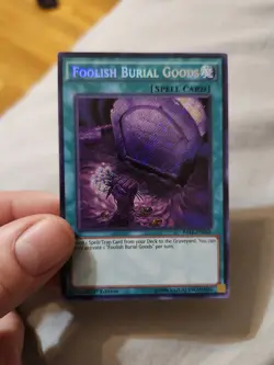 Yugioh! Foolish Burial Goods RATE-EN065 1st Edition Secret Rare Lightly Played - Image 1