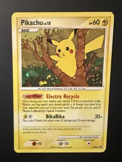 Pikachu DP16 holo (Diamond & Pearl) Black Star Promo Pokemon TCG Card - (LP+) - Image 1
