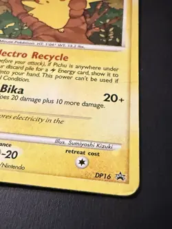 Pikachu DP16 holo (Diamond & Pearl) Black Star Promo Pokemon TCG Card - (LP+) - Image 3