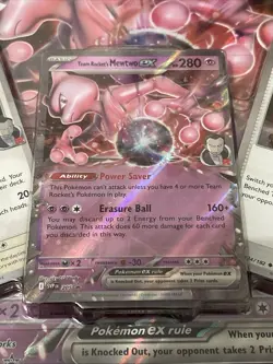 Team Rocket’s Mewtwo Ex 205 Promo - Regular Card & Jumbo Card + Meowth 149 + 174 - Image 3