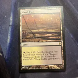 MTG Marsh Flats Zendikar Mp Magic The Gathering - Image 1