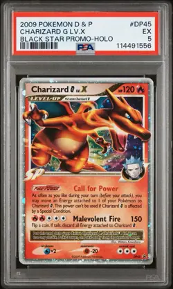 2009 Pokemon Diamond & Pearl Black Star Promo Holo #DP45 Charizard G LV.X PSA 5 - Image 1