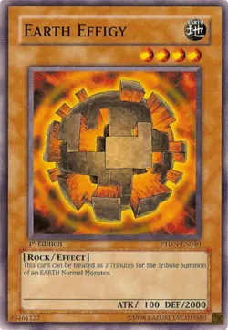 Earth Effigy PTDN-EN040 Common Yu-Gi-Oh Card Mint 1st Edition New - Image 1