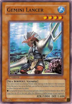 Gemini Lancer PTDN-EN025 Common Yu-Gi-Oh Card Mint 1st Edition New - Image 2
