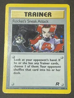 Pokemon TCG Card English Team Rocket Rocket's Sneak Attack 16/82 Holo Rare - Image 1