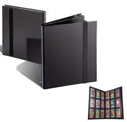 `360 Card Pocket Black Cards Album Folder Binder with Strap 9 Pocket US~ - Image 10