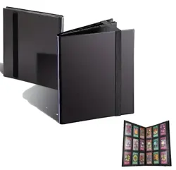 `360 Card Pocket Black Cards Album Folder Binder with Strap 9 Pocket US~ - Image 2