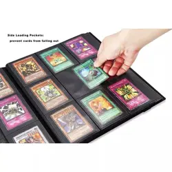 -360 Card Pocket Black Cards Album Folder Binder with Strap 9 Pocket New - Image 7