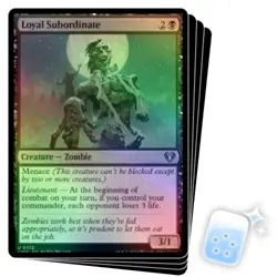 FOIL LOYAL SUBORDINATE X4 Commander Masters Magic MTG MINT CARD - Image 1