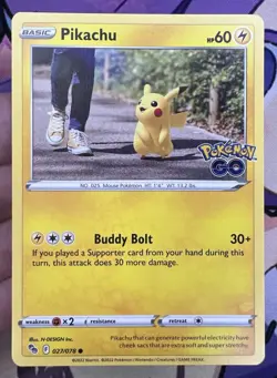 Pikachu ✨1c Start✨ 027/078 Pokémon GO! Trading Card Game 🌺 - Image 1