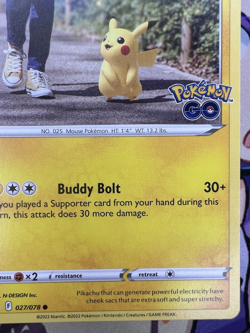 Pikachu ✨1c Start✨ 027/078 Pokémon GO! Trading Card Game 🌺 - Image 16