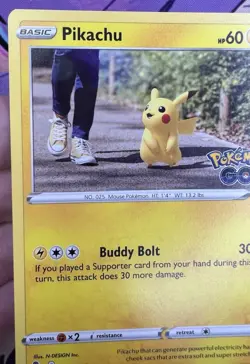 Pikachu ✨1c Start✨ 027/078 Pokémon GO! Trading Card Game 🌺 - Image 3