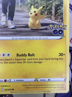 Pikachu ✨1c Start✨ 027/078 Pokémon GO! Trading Card Game 🌺 - Image 5