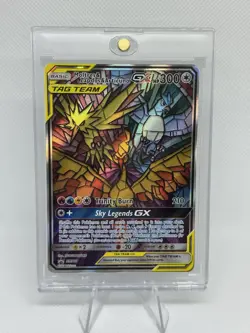 Moltres & Zapdos & Articuno GX SM210 Promo ETB Hidden Fates Pokemon Card Alt Art - Image 1