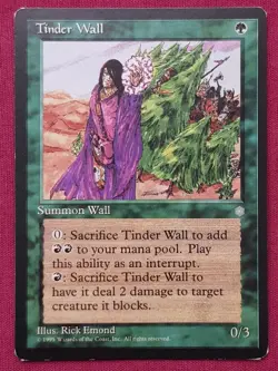 Magic The Gathering ICE AGE TINDER WALL green card MTG - Image 1