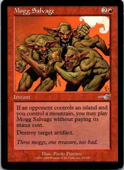 Mogg Salvage Magic The Gathering Nemesis Card Light Play X1 - Image 1