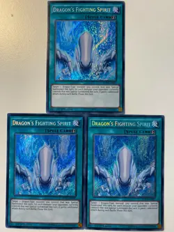 Yugioh Dragon's Fighting Spirit MVP1-ENS07 Secret Rare NM x3 Play Set - Image 2