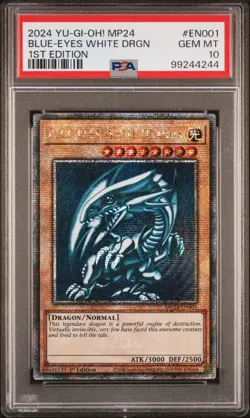 Blue-Eyes White Dragon PSA 10 - MP24-EN001 - Quarter Century Rare - Yugioh - Image 3