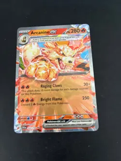 Arcanine ex 032/198 Scarlet Violet Tera Ultra Rare Holo Pokemon Card Trading TCG - Image 1